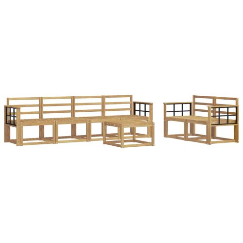 Комплект дивани за открито 7 pcs Бяло 59 x 59 x 37 см