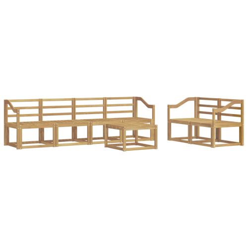 Комплект дивани за открито 7 pcs Бяло 59 x 59 x 37 см