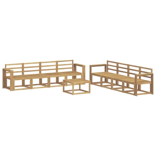 Комплект дивани за открито 9 pcs Бяло 59 x 59 x 37 см