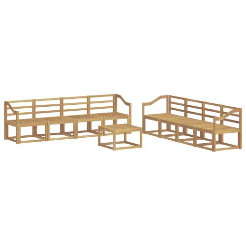 Комплект дивани за открито 9 pcs Бяло 59 x 59 x 37 см