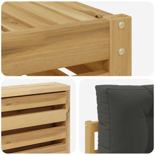 Комплект дивани за открито 7 pcs Бяло и антрацит
