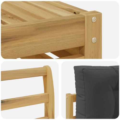 Комплект дивани за открито 9 pcs Бяло и антрацит