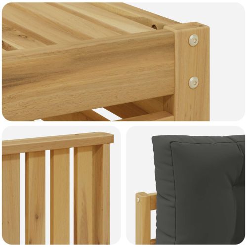 Комплект дивани за открито 5 pcs Бяло и антрацит