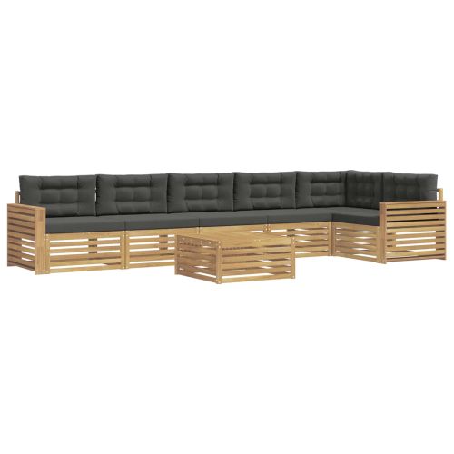 Комплект дивани за открито 7 pcs Бяло и антрацит