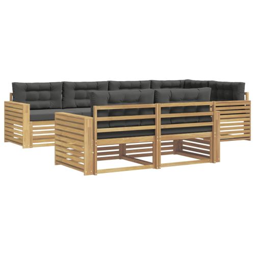Комплект дивани за открито 7 pcs Бяло и антрацит