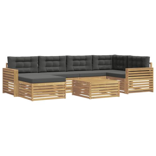 Комплект дивани за открито 7 pcs Бяло и антрацит