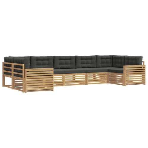 Комплект дивани за открито 7 pcs Бяло и антрацит