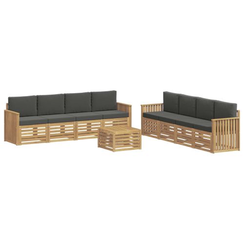 Комплекти дивани 9 pcs Бяло и антрацит 59 x 59 x 37 см