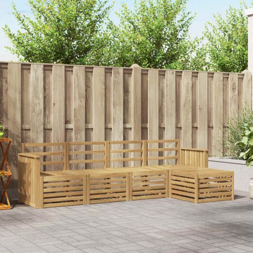 Комплект дивани за открито 5 pcs Бяло 249 x 122,5 x 73 см