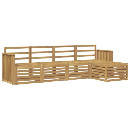 Комплект дивани за открито 5 pcs Бяло 249 x 122,5 x 73 см