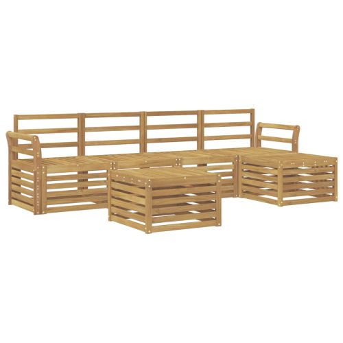 Комплект дивани за открито 6 pcs Бяло 59 x 59 x 37 см