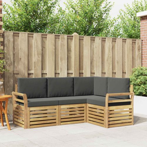 Комплекти дивани 4 pcs Бяло и антрацит 190 x 130,5 x 73 см