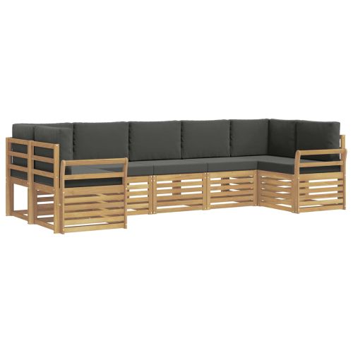 Комплект дивани за открито 7 pcs Бяло и антрацит