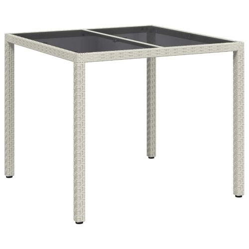 Градинска маса Бяло 90 x 90 x 75 cm полиратан
