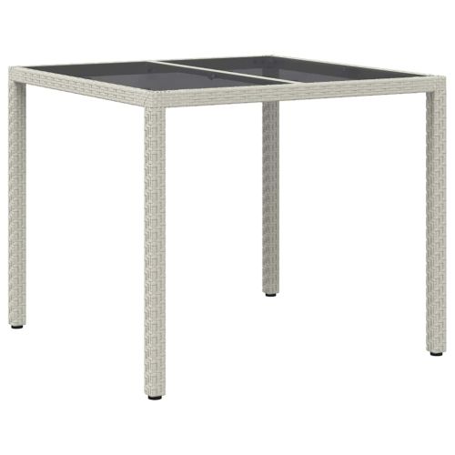 Градинска маса Бяло 90 x 90 x 75 cm полиратан