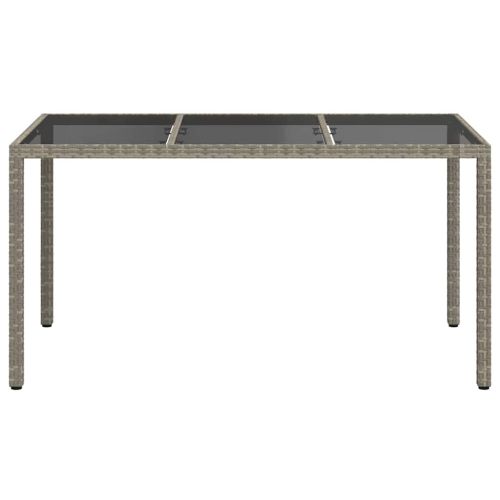 Градинска маса Сив 150 x 90 x 75 cm полиратан