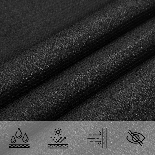 Слънцезащитен плат Черно 2 x 6 m HDPE
