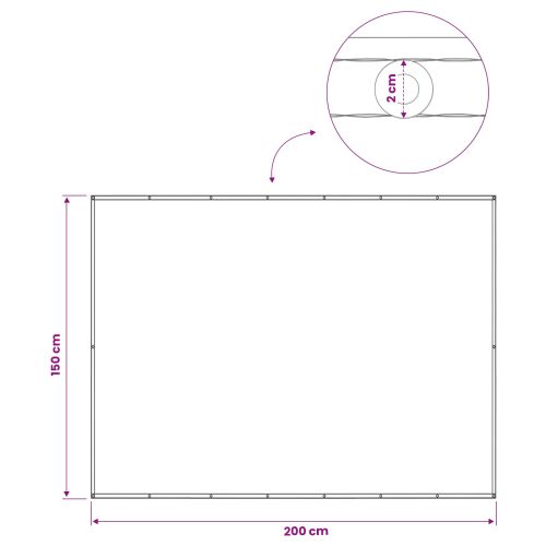 Прозорец за балкон 150 x 200 cm Тъкан с PU покритие Жълто