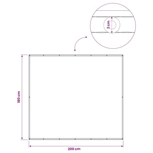 Прозорец за балкон 180 x 200 cm Тъкан с PU покритие Червено