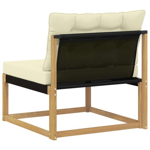 Среден диван за открито Бяло 79 x 83 x 73 см стомана