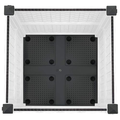 Градинска саксия с колела Бяло 40 x 40 x 48 см ПП
