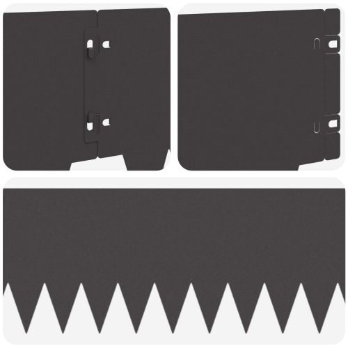 Ограда за трева 10 pcs 103 x 20 см метал Черно