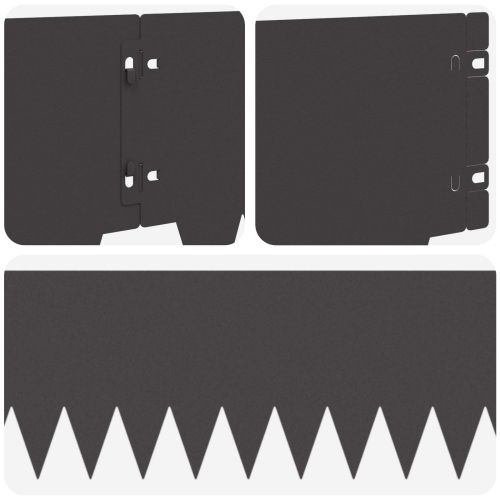 Ограда за трева 20 pcs 103 x 20 см метал Черно