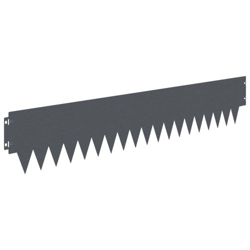 Ограда за трева 10 pcs 103 x 20 см метал Антрацит