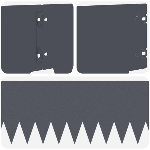 Ограда за трева 20 pcs 103 x 20 см метал Антрацит