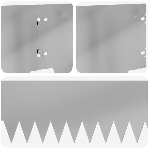 Ограда за трева 30 pcs 103 x 20 см метал Сребристо