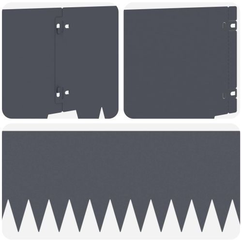 Ограда за трева 20 pcs 103 x 25 см метал Антрацит