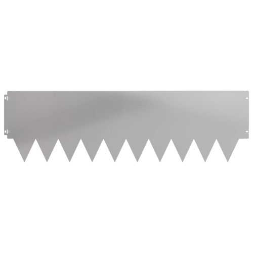 Ограда за трева 10 pcs 103 x 30 см метал Сребристо