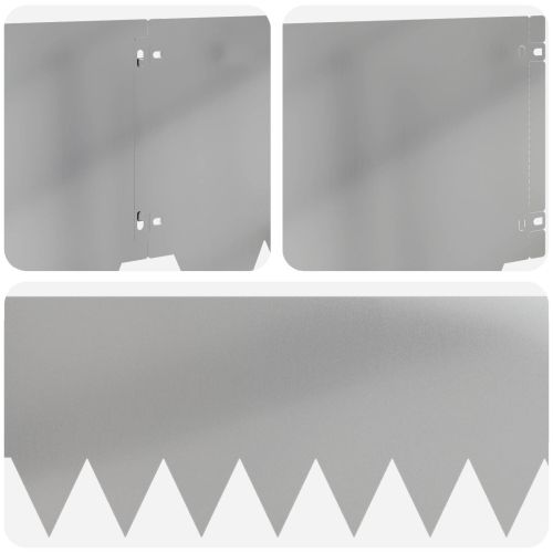 Ограда за трева 10 pcs 103 x 30 см метал Сребристо