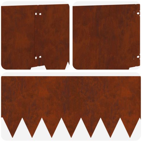 Ограда за трева 20 pcs 103 x 30 см метал Ръждясало