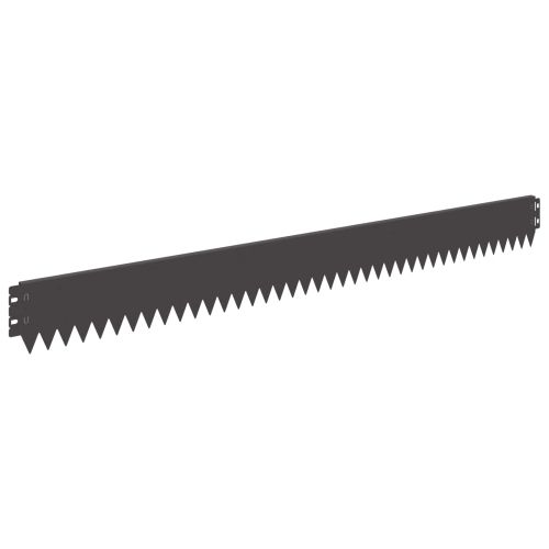 Ограда за трева 10 pcs 103 x 10 см Стомана Черно