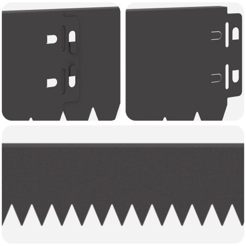 Ограда за трева 10 pcs 103 x 10 см Стомана Черно