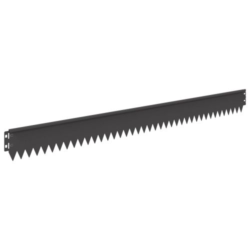 Ограда за трева 20 pcs 103 x 10 см Стомана Черно