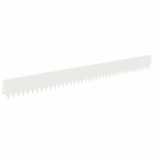 Ограда за трева 20 pcs 103 x 10 см Стомана Бяло