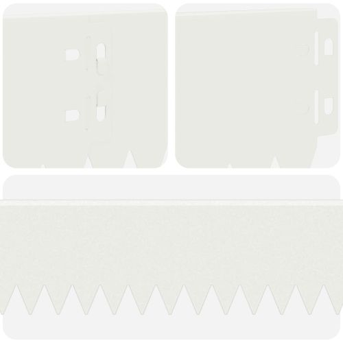 Ограда за трева 30 pcs 103 x 10 см Стомана Бяло