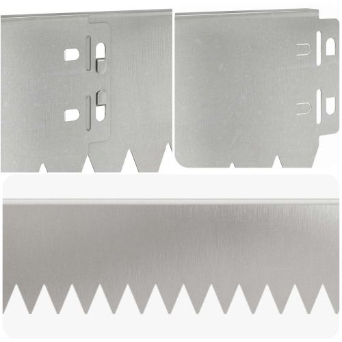 Ограда за трева 10 pcs 103 x 10 см Стомана Сребристо