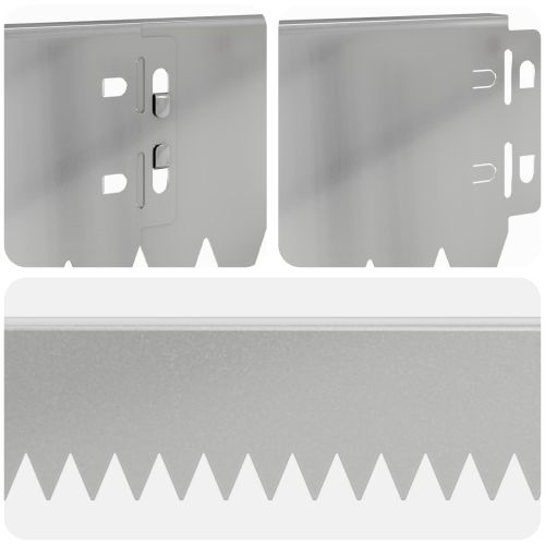 Ограда за трева 50 pcs 103 x 10 см Стомана Сребристо
