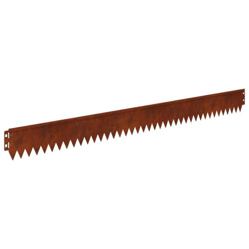 Ограда за трева 10 pcs 103 x 10 см Стомана Ръждясало