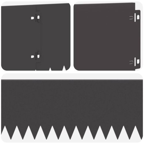 Ограда за трева 20 pcs 103 x 20 см Стомана Черно