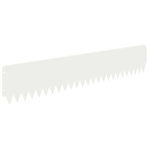Ограда за трева 20 pcs 103 x 20 см Стомана Бяло