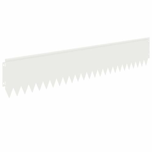 Ограда за трева 20 pcs 103 x 20 см Стомана Бяло