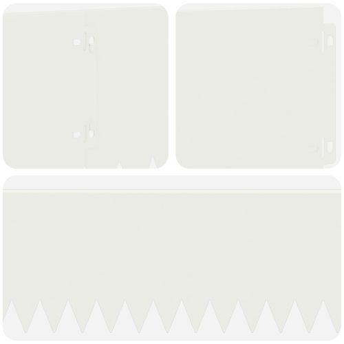 Ограда за трева 20 pcs 103 x 20 см Стомана Бяло