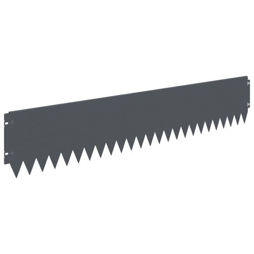Ограда за трева 20 pcs 103 x 20 см Стомана Антрацит