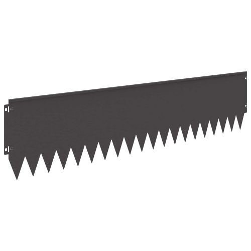 Ограда за трева 10 pcs 103 x 25 см Стомана Черно
