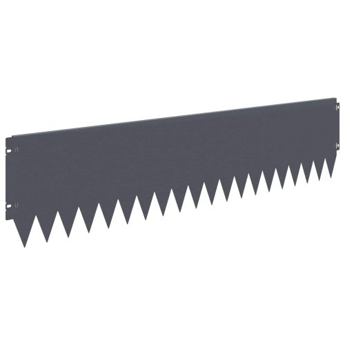 Ограда за трева 10 pcs 103 x 25 см Стомана Антрацит