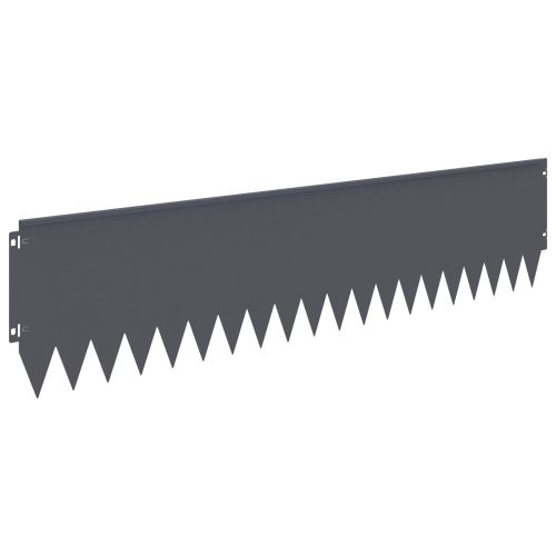 Ограда за трева 10 pcs 103 x 25 см Стомана Антрацит